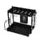 Household Essentials 12" Black Metal 2-Tier Countertop Caddy